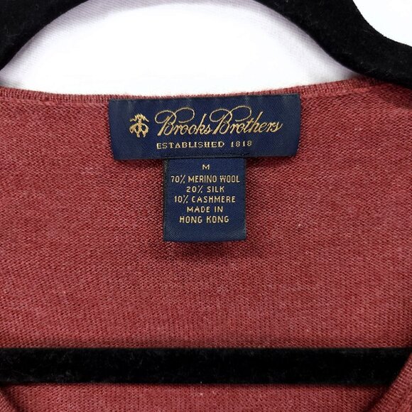Brook Brothers Sweater Wool Silk Cashmere Womens Medium Red Pullover Top - Picture 8 of 13